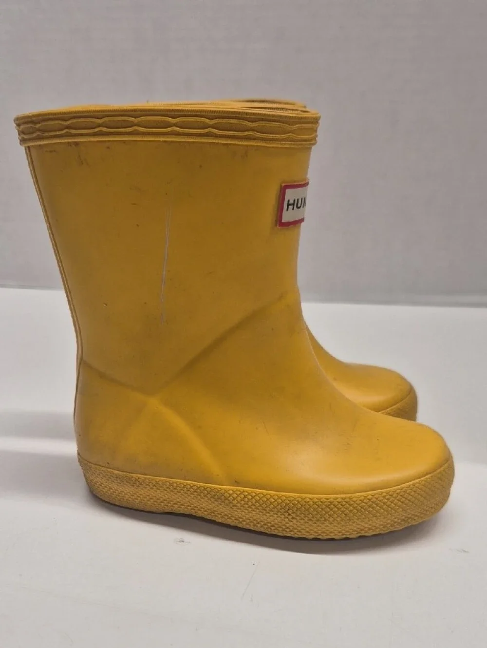 Hunter Kids First Classic Rain Boots Waterproof Pull On Yellow Baby Kid Youth 7